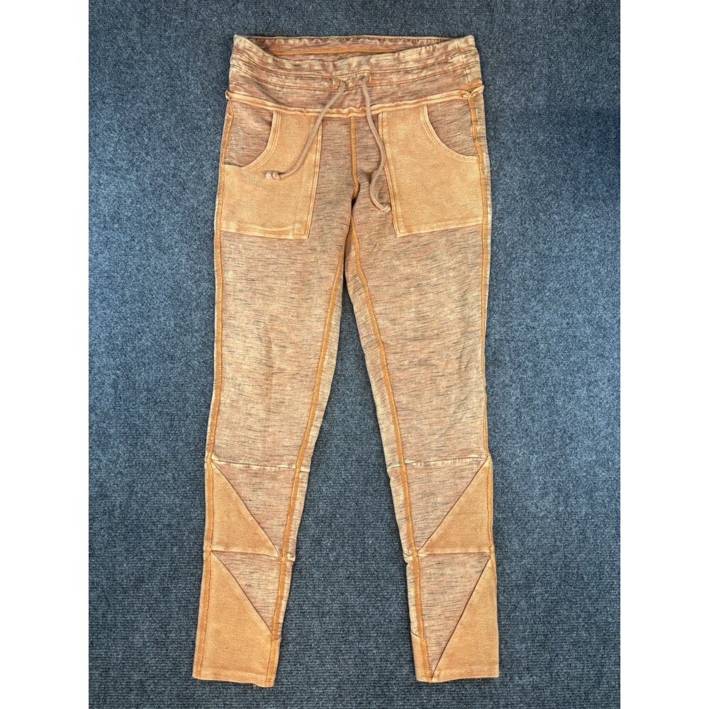 Sz S Free People Movement Kyoto Leggings Pant Patchwork Orange